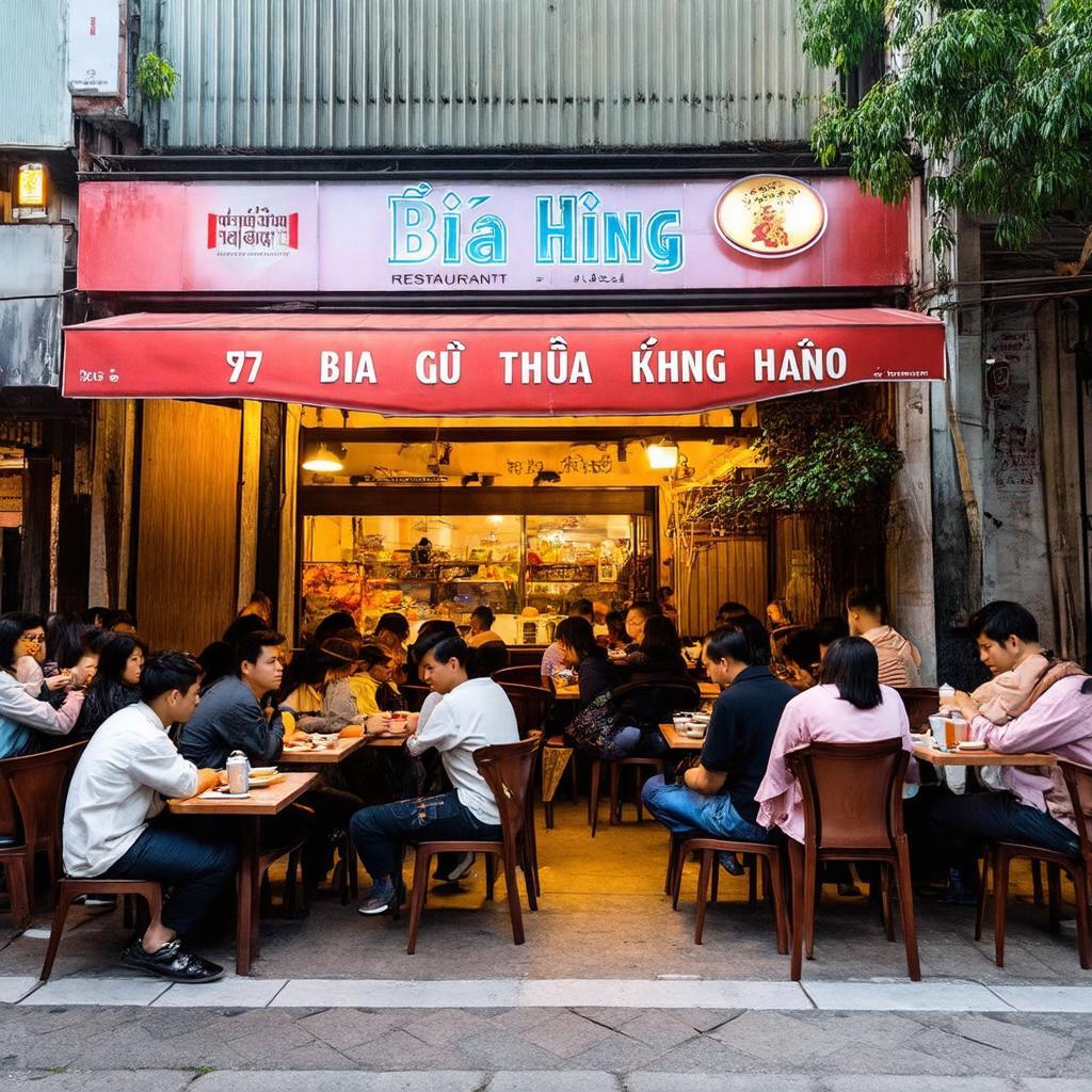 Mặt tiền quán Bia Thư Hằng 67 Ngô Thì Nhậm, Hai Bà Trưng đông khách